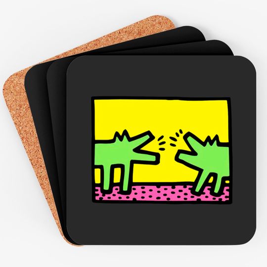 Discover Keith Haring Dog Merch Coasters
