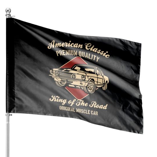 Discover American Classic Mustang Muscle Car House Flags. - Mustang - House Flags