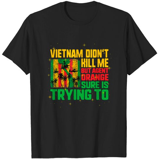 Discover Vietnam Veterans Day Orange Agent Victims Retired Soldiers T-Shirt