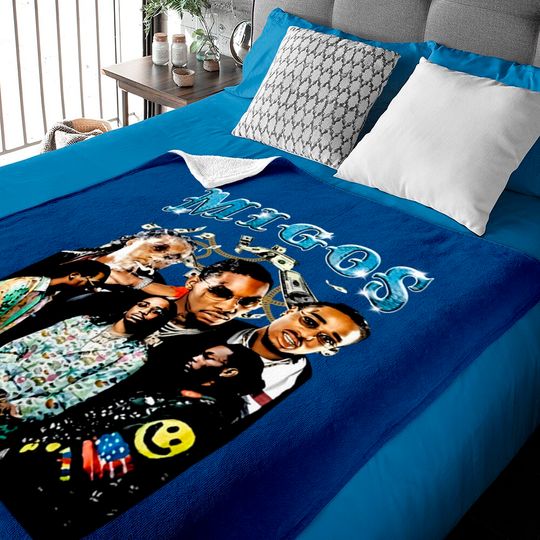 Discover Vintage Migos Takeoff Rapper Baby Blankets