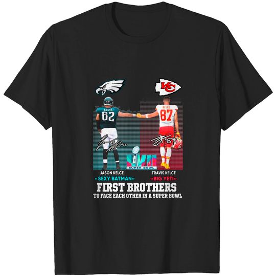 Discover Chiefs and Eagles Brothers Tshirt, Jason Kelce Travis Kelce