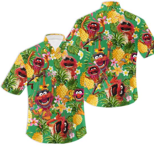 Discover Animal Muppet Hawaiian Shirt, Hawaii Holiday Beach Shirt, Santa Claus Shirt