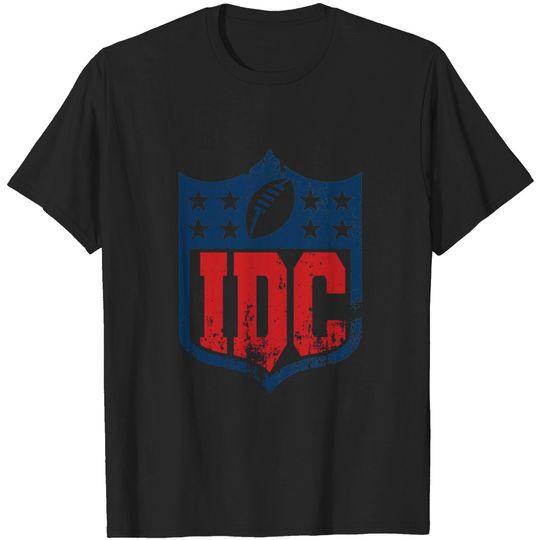 Discover IDC Funny Football Tee  Grey Graphic T-Shirt