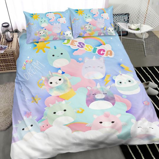 Discover Squishmallow Personalized Bedding Set