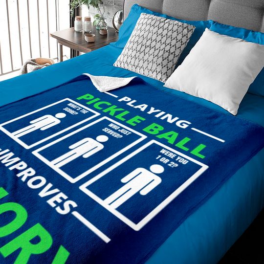 Discover Playing Pickleball Improves Memory Dink Player Pad Baby Blankets