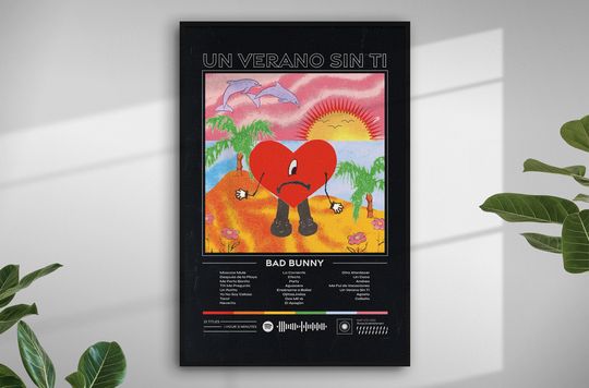 Discover Bad Bunny Album Poster, Un Verano Sin Ti Bad Bunny Poster