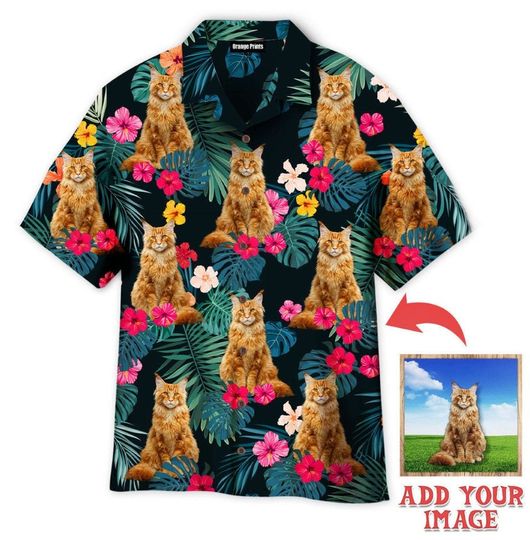 Discover Personalized Face Tropical Leaves Pet Face On Hawaiian Shirt