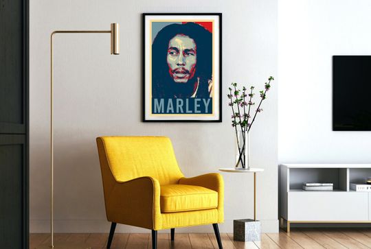 Discover Bob Marley Music Poster, Bob Marley Hope Poster