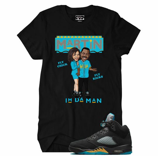 Discover Fitz 4 kickz Shirt to match the Jordan 5 Black Aqua