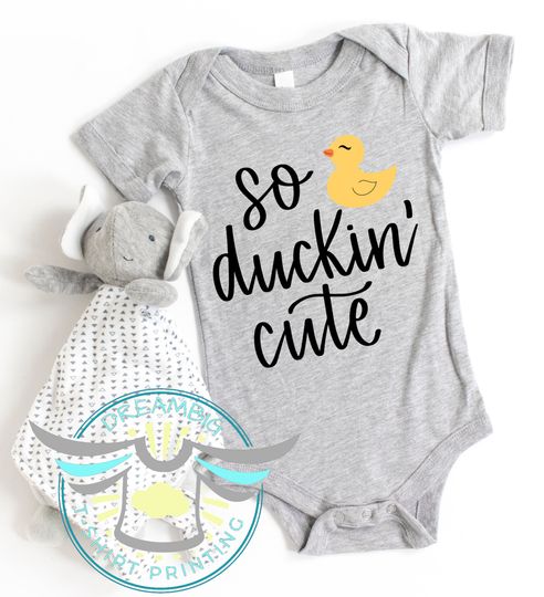 Discover So Dunkin Cute Duck Baby Onesie - Fun Baby Gift