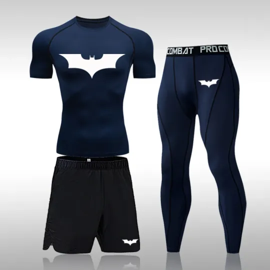 Discover Bat Man Sportswear Set Workout Gym Wear Fitness