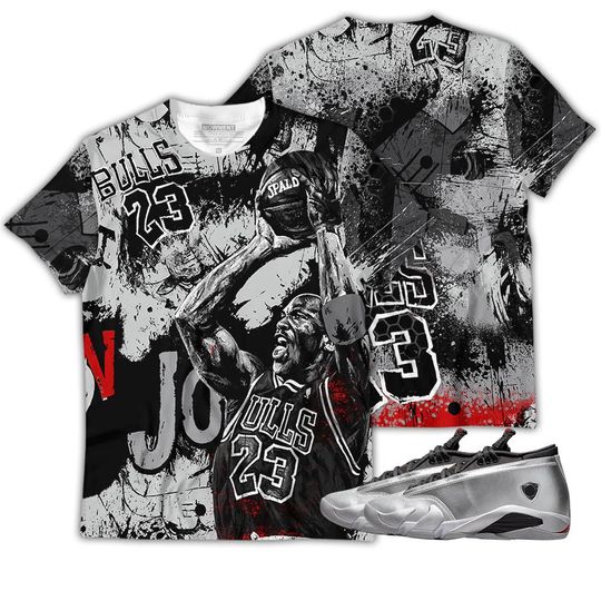 Discover Number 23 AirUnisex Sneaker Shirt Match 14 Low Metallic Silver