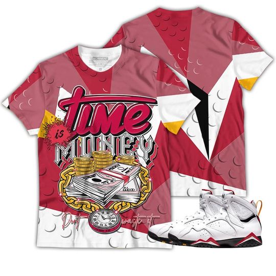 Discover Graffiti Time is Money Unisex Sneaker Shirt Match OG Cardinal