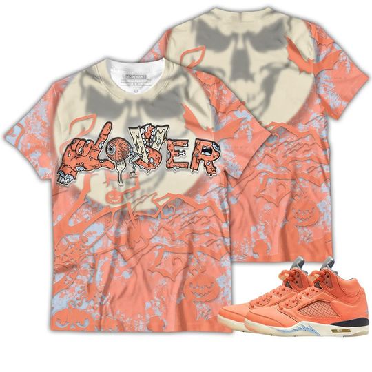 Discover Scary Loser Lover Unisex Sneaker Shirt Match Crimson Bliss 5s Tee, Jordan 5 DJ Khaled Crimson Bliss 3D T-Shirt, Hoodie, Zipup, Sweatshirt