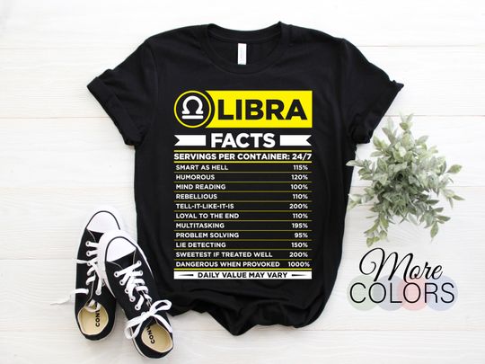 Discover Libra Facts Traits Rules Horoscope Zodiac Astrological Sign T-Shirt, Born On September 23 October 22 Gifts Birthday