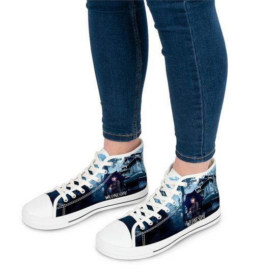 Discover Women's High Top Sneakers, Wednesday Addamas