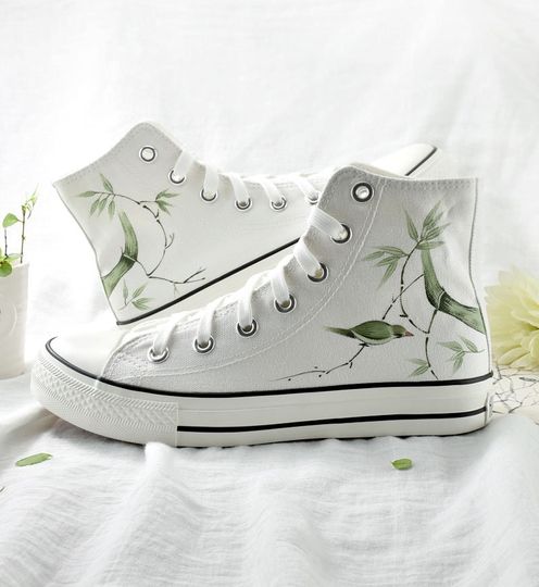Discover Hand Painted Men's High Top Sneakers