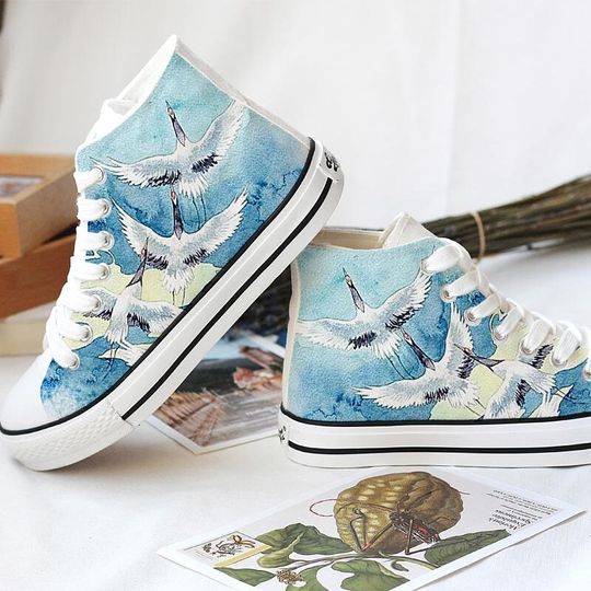 Discover Hand Painted Men's High Top Sneakers