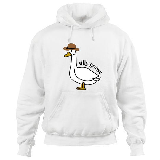 Discover Embroidered Silly Goose Hoodies, Embroidered Cowboy Hat Crewneck Hoodies
