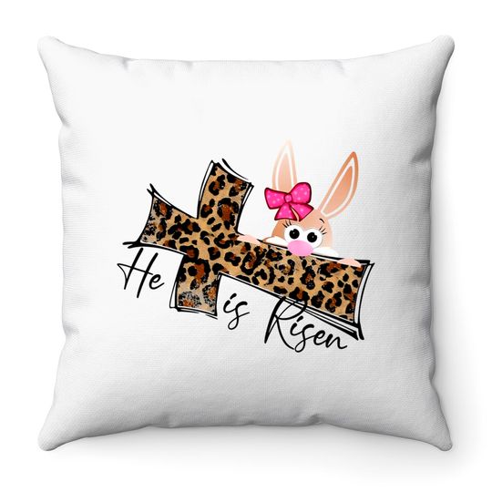 Discover Easter He is Risen Throw Pillows