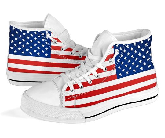 Discover USA Flag High Tops Sneakers