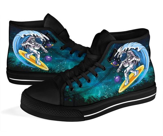 Discover Astronaut Surfing High Tops Sneakers