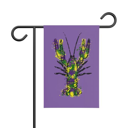 Discover Mardi Gras Crawfish Garden Flag