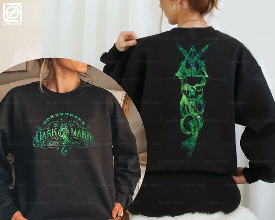 Discover Death Eater Double Sides Sweatshirt, Hogwarts Sweatshirt, Wizard Sweatshirt