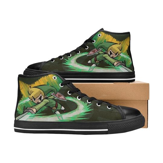Discover The Legend of Zelda Shoes Custom Unisex Adult Shoes, Canvas Shoes High Top