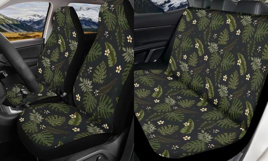 Discover Monstera leaves Car Seat Covers, Cottagecore Seat Covers for vehicle
