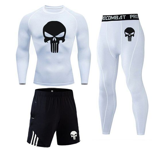 Discover Men's Workout Sportswear Suit Men's Sportswear Suits Gym Tights Sets