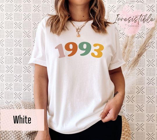 Discover 1993 Colorful Birthday Friend Shirt, Trendy 30th Birthday Shirt