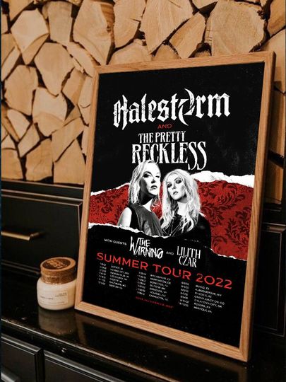 Discover Halestorm and the Pretty Reckless 2022 US Tour Poster