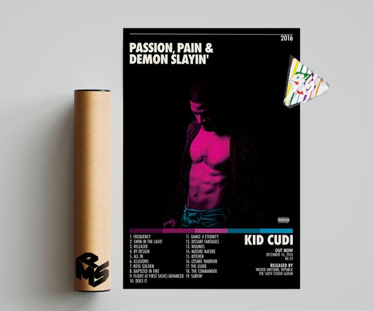 Discover Kid Cudi Poster | Passion, Pain & Demon Slayin' Poster