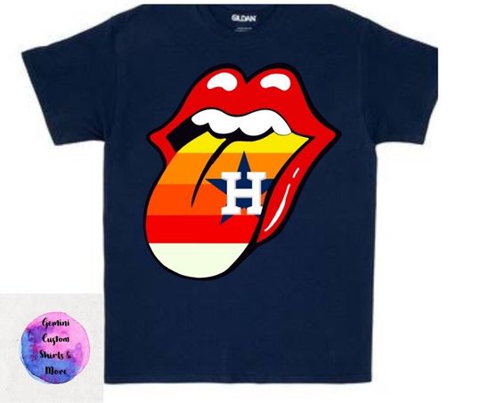 Discover Langue Astros Rolling Stone T-Shirt