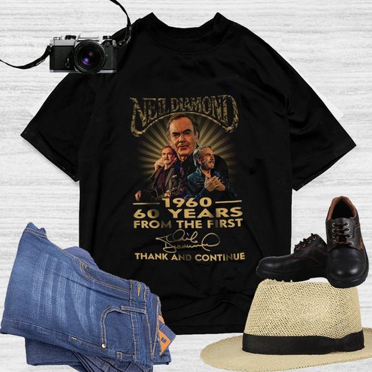 Discover Neil Diamond 1960 62 Years From The First Thank And Continue T-Shirt