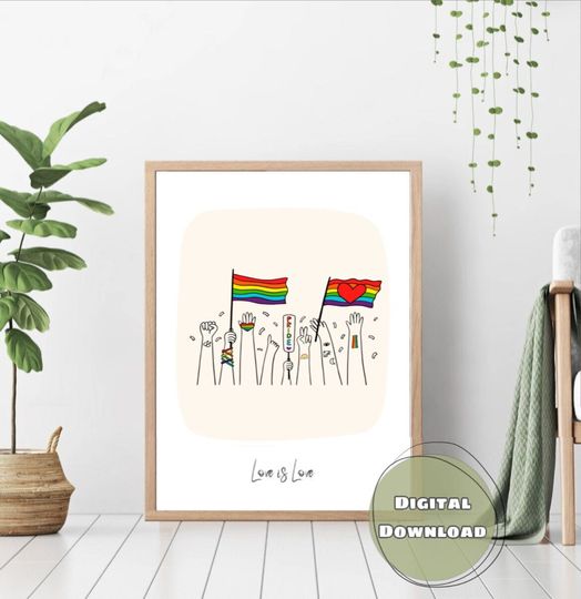 Discover Love Is Love Poster | Homosexual | Art Prints