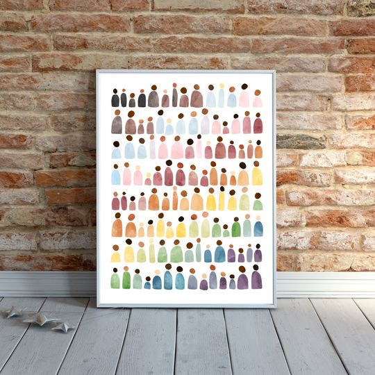 Discover Pride Rainbow Figures Print