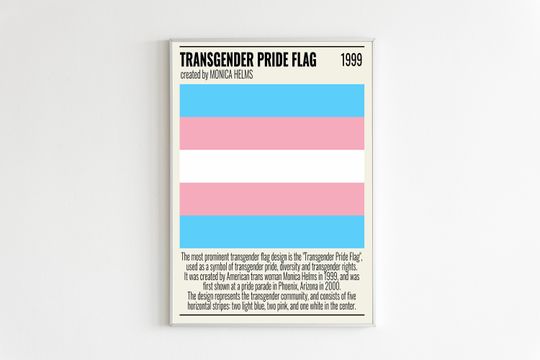 Discover Minimal Transgender Pride Flag Poster Printable