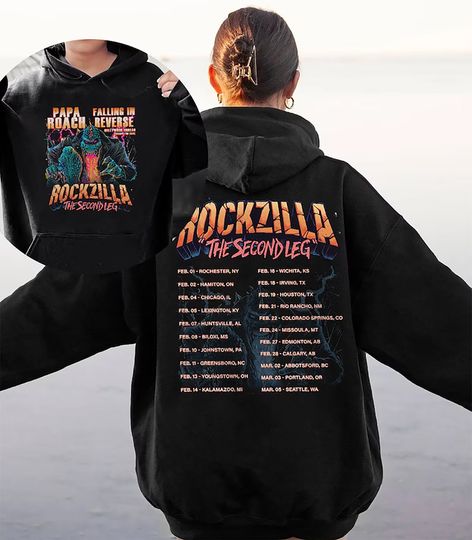 Discover Rockzilla The Second Leg Tour 2023 Hoodie
