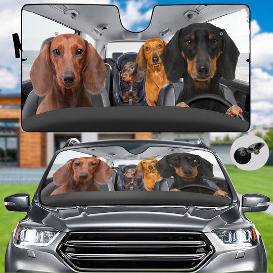 Discover Dachshund Auto Sunshade Decoration