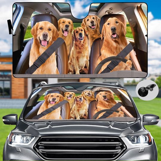 Discover Golden Retriever Car Sunshade Gifts