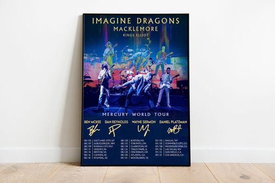 Discover Mercury Imagine Dragons Macklemore-Kings-Elliot Tour Poster