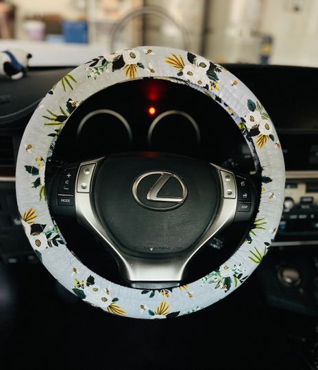 Discover Cotton fabric steering wheel cover  with full grip liner