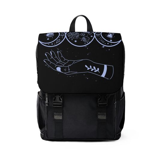 Discover Unisex Casual Shoulder Backpack Magical hand