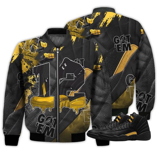 Discover Gifts Number 12 Unisex Sneaker Shirt Match Black Taxi 12s Bomber Jacket