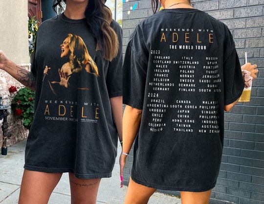 Discover Weekends With Adele The World Tour T-Shirt, Music Concert Tshirt, Adele