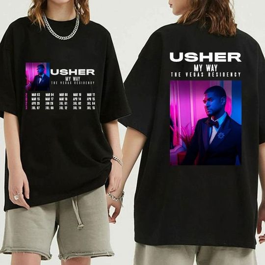 Discover 2023 Music Tour Shirt Gifts, Usher My Way The Vegas Residency Tour 2023 Shirt