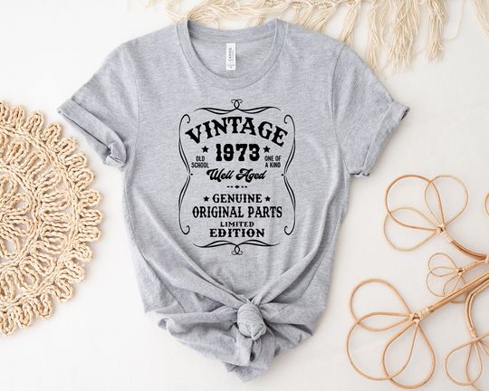 Discover Vintage 1973 T-Shirt, 50th Birthday Shirt, Well Aged T-Shirt