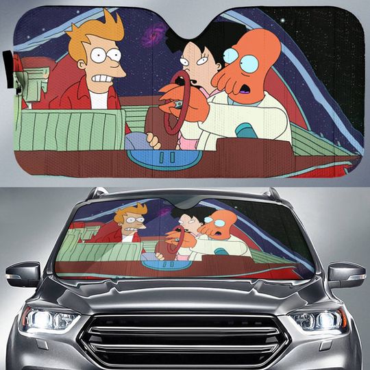 Discover Futurama Car Sunshade Futurama Cartoon Car Sun Shade